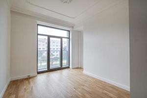 empty white room with repair and without furniture. room for office or store photo