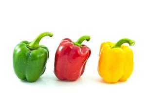 bell peppers isolated on the white background photo