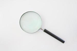 magnifying glass on white background photo