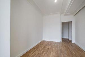 empty white room with repair and without furniture photo