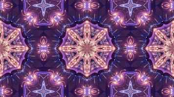 abstract beweging caleidoscoop met meetkundig patroon. caleidoscoop mandala abstract achtergrond. mooi helder ornament beweging grafiek achtergrond video