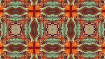 Abstract Motion Kaleidoscope with geometric pattern. Kaleidoscope Mandala Abstract Background. Beautiful Bright Ornament Motion Graphics Background video