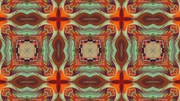 abstract beweging caleidoscoop met meetkundig patroon. caleidoscoop mandala abstract achtergrond. mooi helder ornament beweging grafiek achtergrond video