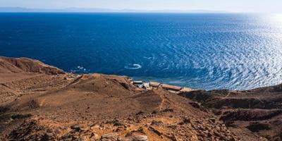 panorama view from the height of the mountains range  to the red sea photo