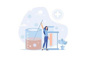 Laboratory diagnostic services. Medical tools. Colored vector illustration in flat style for clinical diagnostics center or lab advertisement.