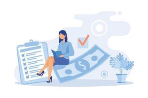 Payment transfer concept, flat tiny persons vector illustrations. Digital wallet operations between peers. Abstract stylized money transaction process. Adding funds and refilling personal bank account