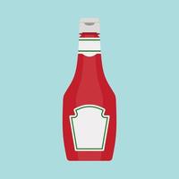 Bottle tomato red sauce healthy organic vegetarian natural vegetable symbol vector icon. Kitchen ketchup food