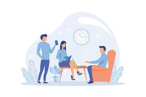 Friendly meeting, friendship support, cheerful conversation, sharing leisure time with pals, soul mate, going out together  flat design modern illustration vector