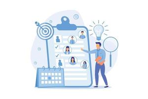 Project management Business analysis, planning process, project management software, waterfall method, agile methodology, IT professional flat design modern illustration