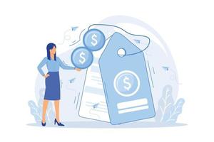 Product price, service pricing, online shop, e-commerce, know prices, subscription plan, website page, UI element, flat design modern illustration