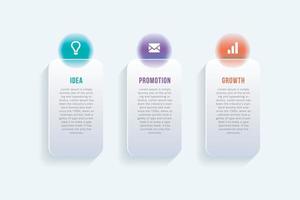 3 step timeline infographic template design vector