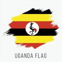 Grunge Uganda Vector Flag