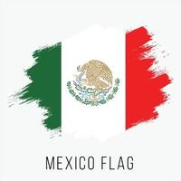 Grunge Mexico Vector Flag