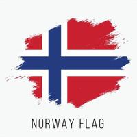 Grunge Norway Vector Flag