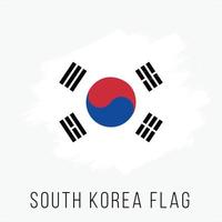 Grunge South Korea Vector Flag