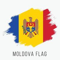 Grunge Moldova Vector Flag