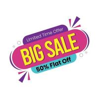 Big Sale Tag Design Template vector