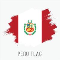 Grunge Peru Vector Flag