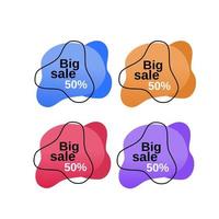 big sale discount design set,abstract big sale vector