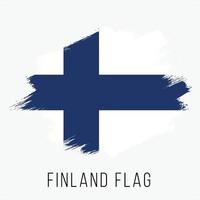 Grunge Finland Vector Flag