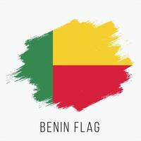 Grunge Benin Vector Flag
