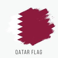 Grunge Qatar Vector Flag