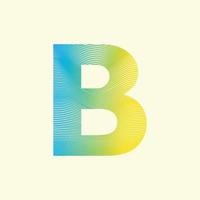 Alphabet B in mesh design premium vector illustration