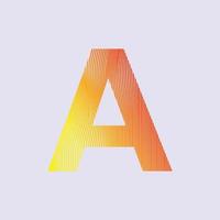 Alphabet A in mesh design premium vector illustration