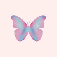 butterfly in mesh design premium vector illustration