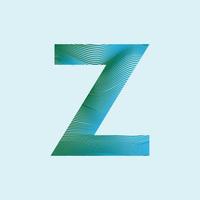 Alphabet Z in mesh design premium vector illustration