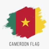 Grunge Cameroon Vector Flag