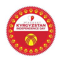 31st August Kyrgyzstan Independence Day Celebrating vector