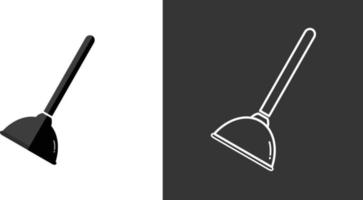 Toilet plunger set on black and white background. vector