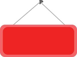 blank red sign icon on white background vector