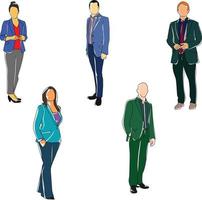 Corporate people  vector isolate on white background