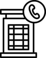 Telephone Booth Line Icon vector
