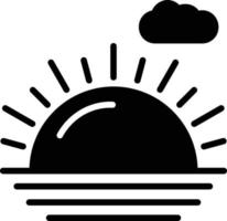 Sunrise Glyph Icon vector