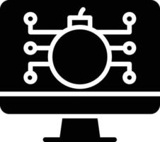 Bomb Glyph Icon vector