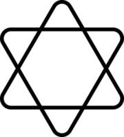 Hexagram Line Icon vector