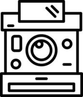 Instant Camera Line Icon vector