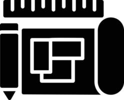 House Plan Glyph Icon vector