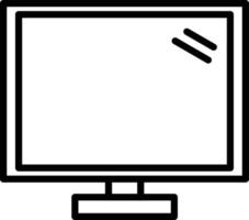 icono de línea de pantalla de monitor vector