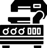 Metal Cutting Machine Glyph Icon vector