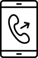 Outgoing Call Line Icon vector