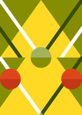 Abstract poster with christmas decorations.