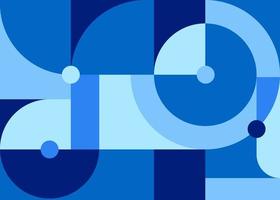 Banner with blue geometric shapes. vector