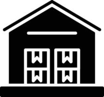 Warehouse Glyph Icon vector