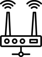 Router Device Line Icon vector