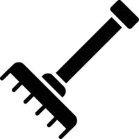 Rake Glyph Icon vector