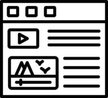 icono de contenido de video vector